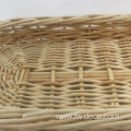 Wicker decorated glass jar with bamboo lid